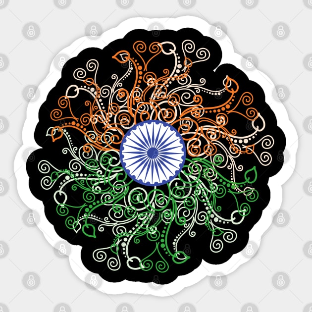 India-tiranga Sticker by Myartstor 